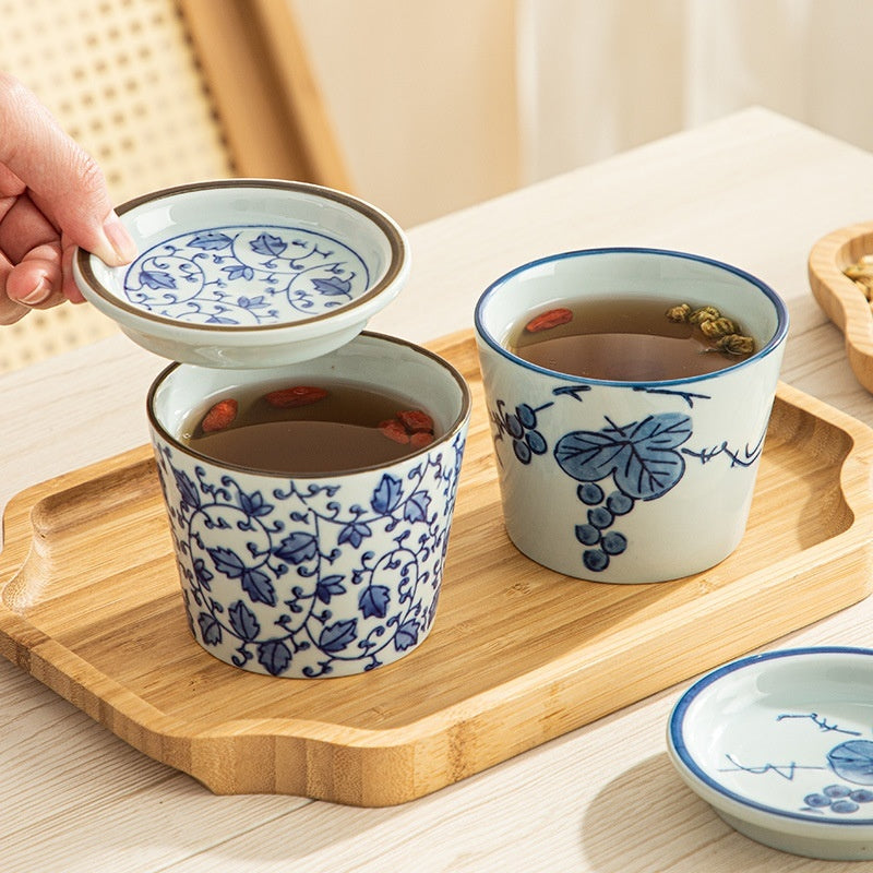 ‘Cooking Tea Around the Stove’ Tea Cup Blue and White Porcelain Tea Bowl-2