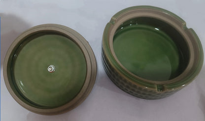 Ceramic Ashtray With Lid Household Office Chinese Style