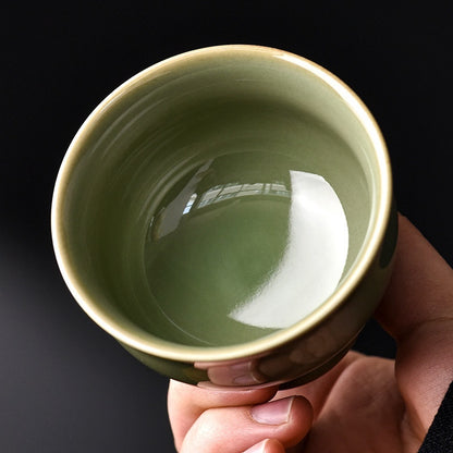 Green Bamboo Green Glaze Master Cup Single Cup Tea Cup