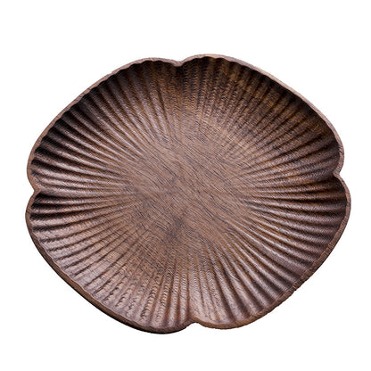 Solid Wood Black Walnut Four-leaf Clover Coasters Beech Texture Holder Insulation Pad