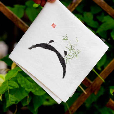 Panda Gift Chinese Characteristic Gift Handkerchief Small Square Handkerchief