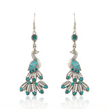 Chinese Style Vintage Drop Earrings With Diamonds