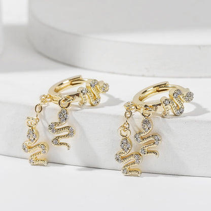 Real Gold Plated Chinese Zodiac Earrings