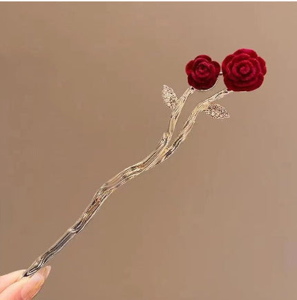 Chinese Style Retro Plum Blossom Branch Tassel Hairpin-6