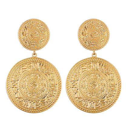 Geometric Round Ethnic Pattern Earrings Earrings