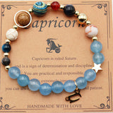 Zodiac Bracelet with Natural Agate & Shoushan Stone 12 Constellations-7