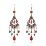 Chinese Style Vintage Drop Earrings With Diamonds
