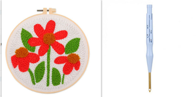 Simple Cartoon Flower Handmade Embroidery Material Kit-14