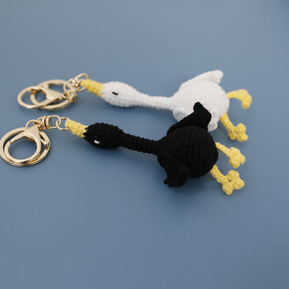 Wool Woven Swan Pendant Hand-crocheted Keychain Creative Handicraft