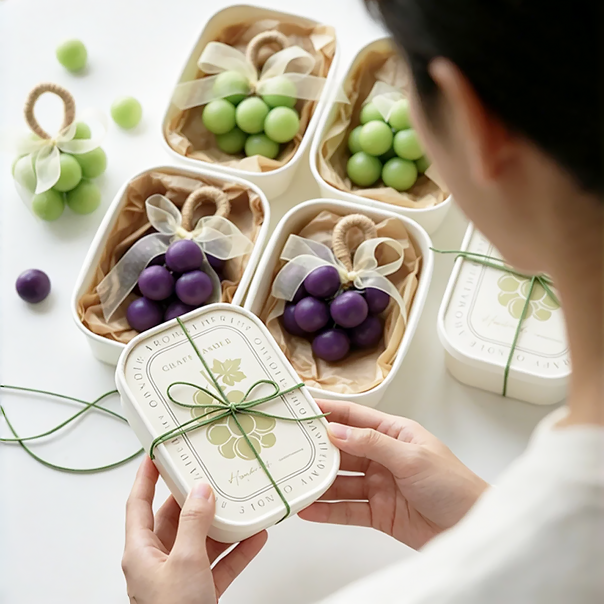 Grape Bundle Hanging Candle Fruit Decorative Candle Gift-4