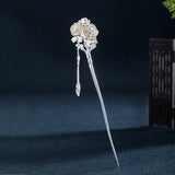 Ancient Style Twelve Flower Gods Sterling Silver Hairpin-5