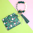 Christmas Card Holder Silicone Wrist Bracelet Keychain-3