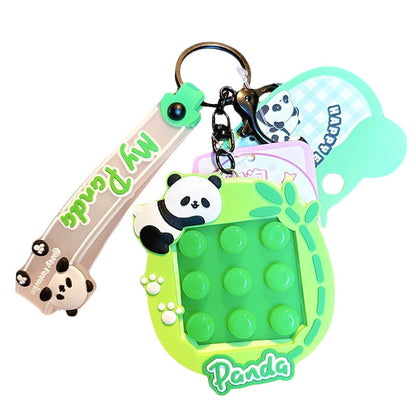 Epoxy Resin Exquisite Decompression Panda Keychain-4