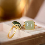 Weiblicher einstellbarer Retro Jade Xiangyun Ring
