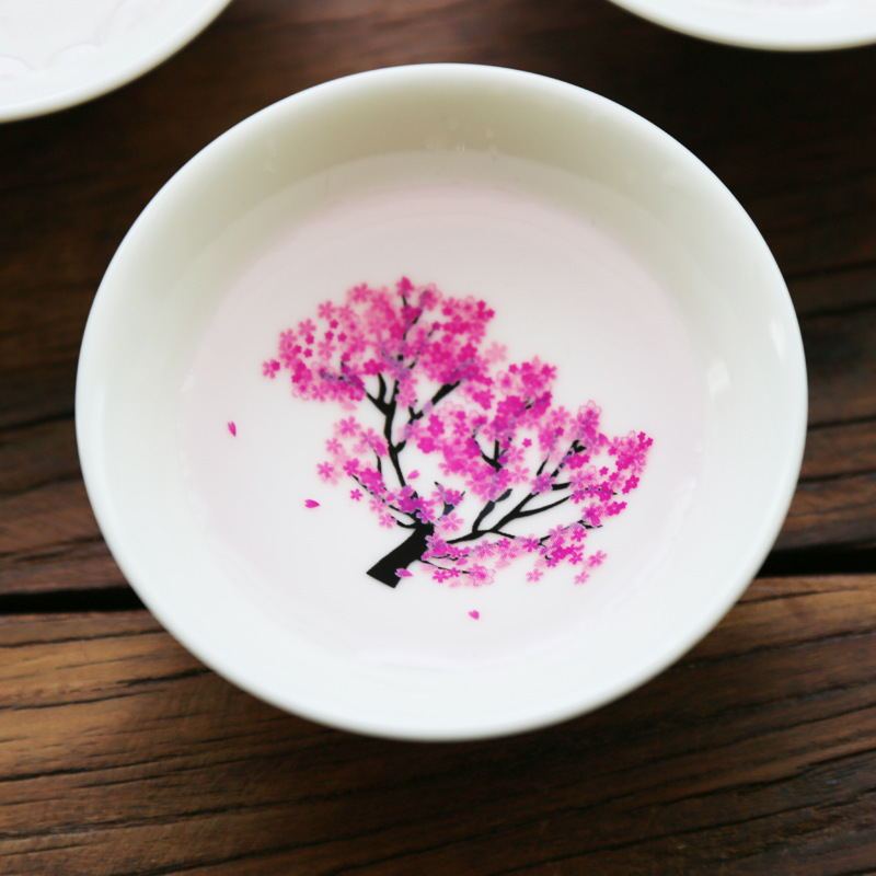 Plum Blossom Double Sense Ceramic Tea Bowl Special Tea Cup-4