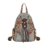 Chinese Ethnic Style Weaving Casual Hundred Art Canvas Backpacks