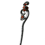 Vintage Silver Agate Hairpin Head Dress Hair Accessory