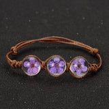 Getrocknete Blumenglaskugel Blume Zeit Juwelarmband