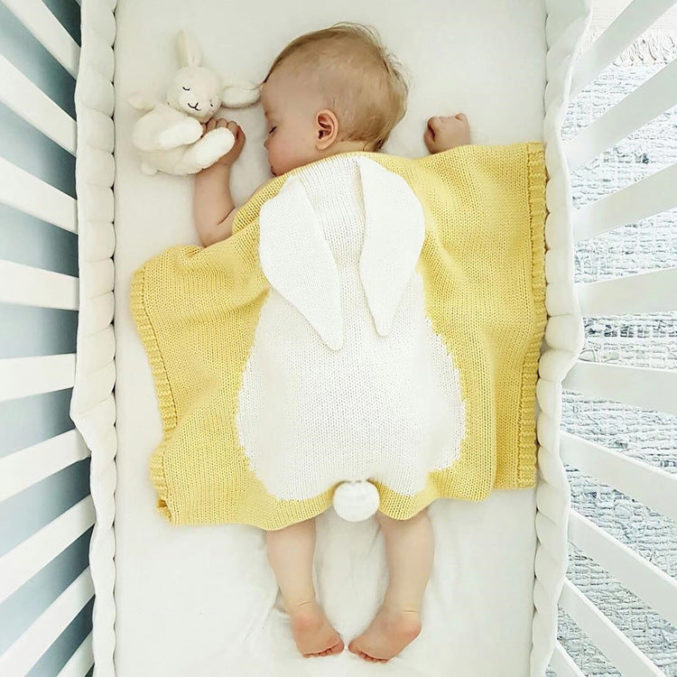 Explosive Bunny Ears Blanket Stereo Bunny Blanket Children's Knitted Cover Blanket