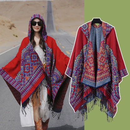 Ethnic Style Fall and Winter Photography Faux Cashmere Scarf Shawl-4