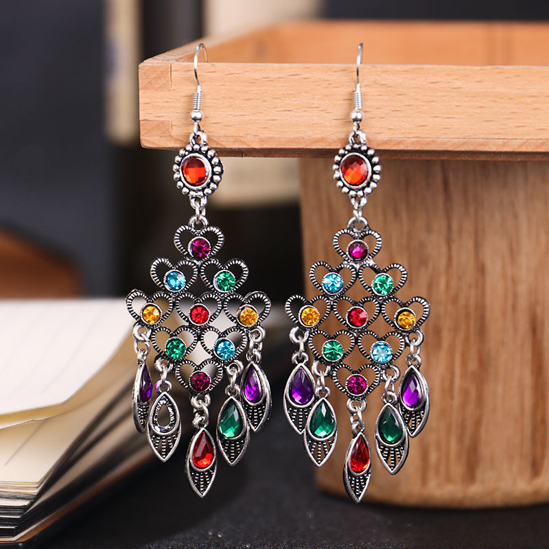 Chinese style multi-layer elegant earrings