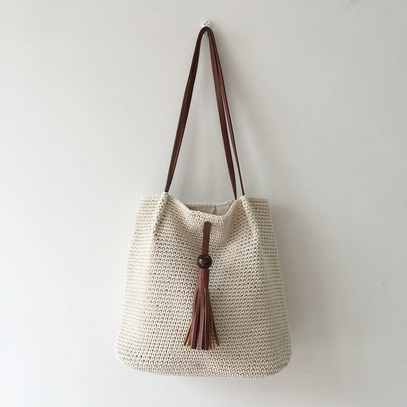 Sen Style Retro Art Wool Shoulder Bag