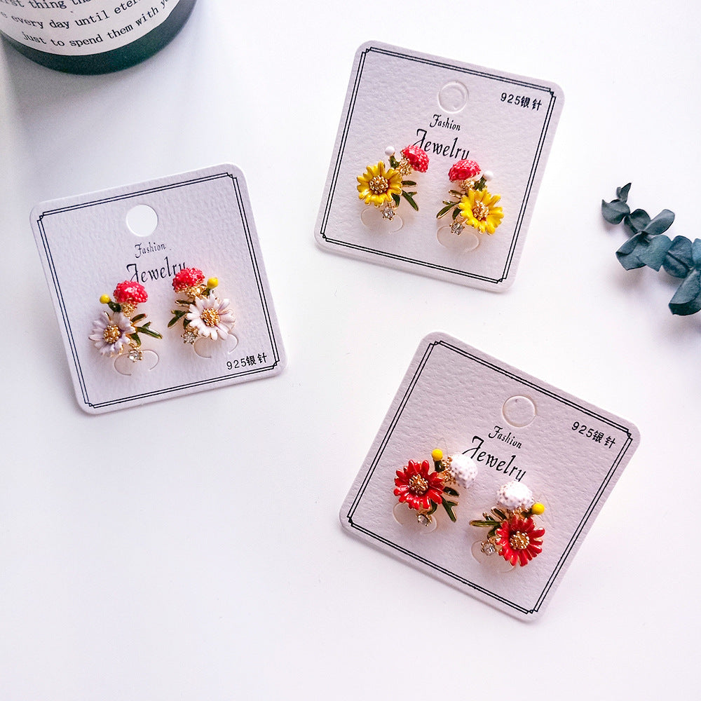 Super fairy petal mushroom earrings earrings