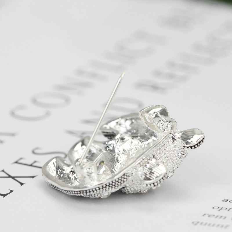 Mit Diamanten besetzte Panda-Brosche Ein-Wort-Brosche-Accessoires