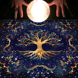 Tarot Table Cloth Moon Sun Lucky Tree Flannel Tablecloth-30