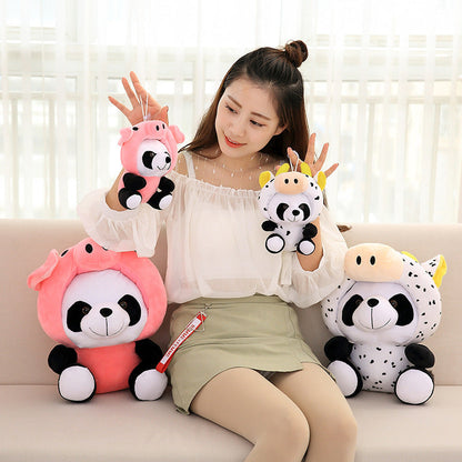 Animal Head Cover Panda Plush Doll Pillow Ornament-2