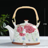 High Tea Celadon Teapot Longquan Glaze Mid-color Lifting Beam Teapot