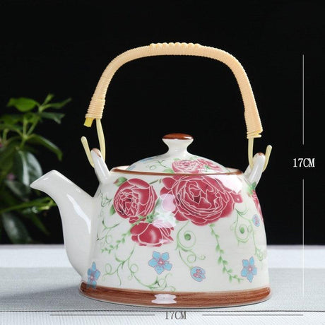 High Tea Celadon Teapot Longquan Glaze Mid-color Lifting Beam Teapot