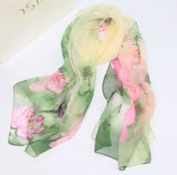 Spring and Summer Sunscreen Bright Color Printed Thin Scarf Shawl-1