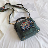 Ethnic Style Elephant Embroidery Women Shoulder Bag-3