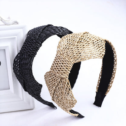 Grass Braided Hair Band Wild Hairpin Fashion Bow Head Band