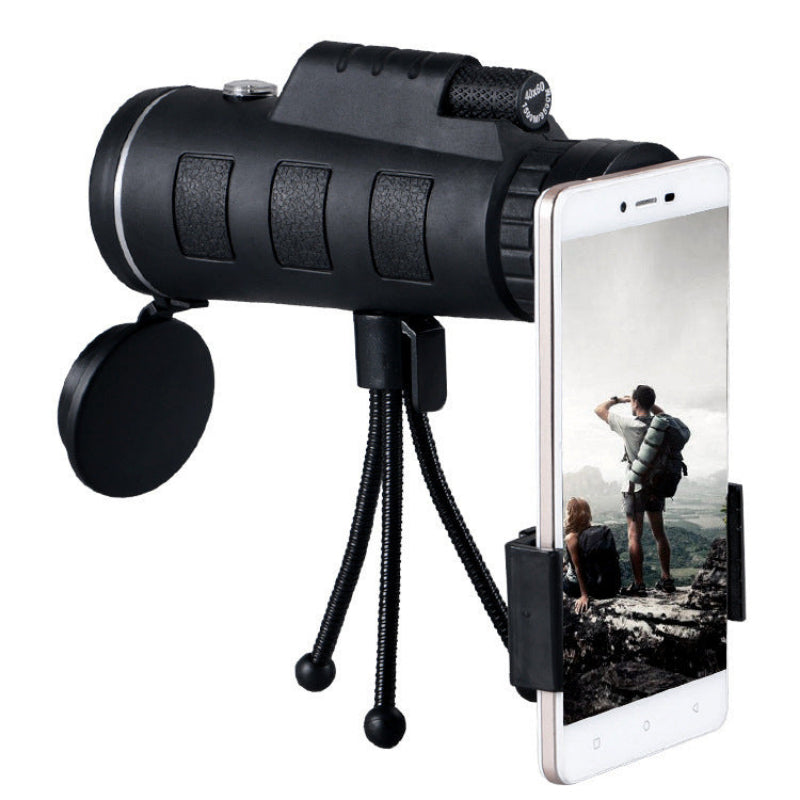 Compatible with Apple, Monocular Telescope Zoom Scope with Phone Clip Tripod