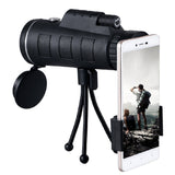 Compatible with Apple, Monocular Telescope Zoom Scope with Phone Clip Tripod