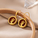 Little elk lady's earrings and Earrings