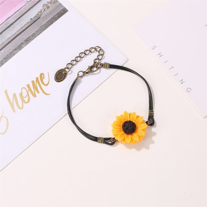 Daisy Flower Cute Bracelet-Handmade Knitting Small Fresh Accessories