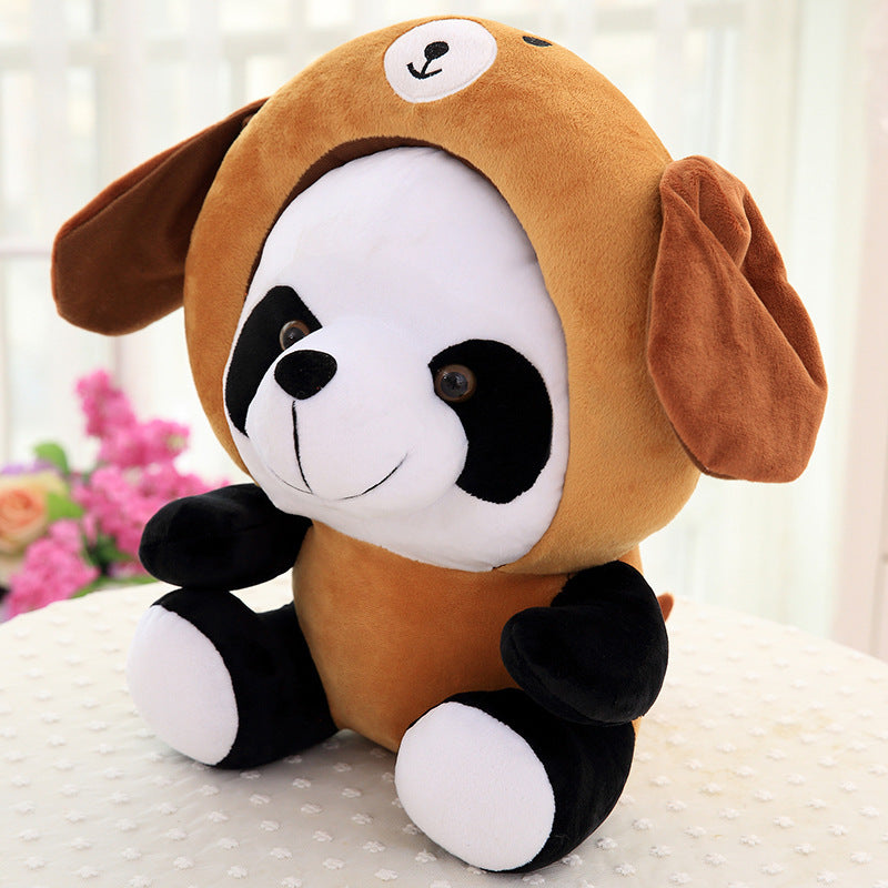 Animal Head Cover Panda Plush Doll Pillow Ornament-7