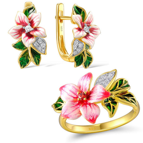 Enamel Flower Earrings