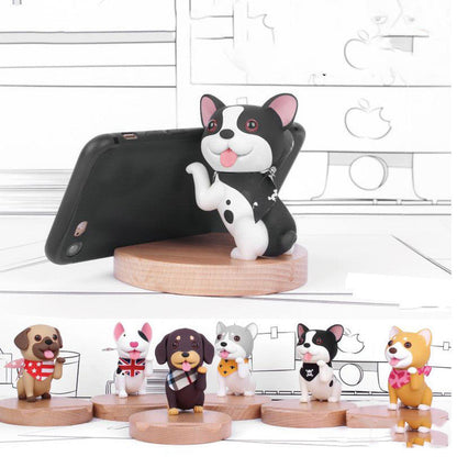 Cute Famous Dog Lazy Desktop Mobile Phone Holder-1