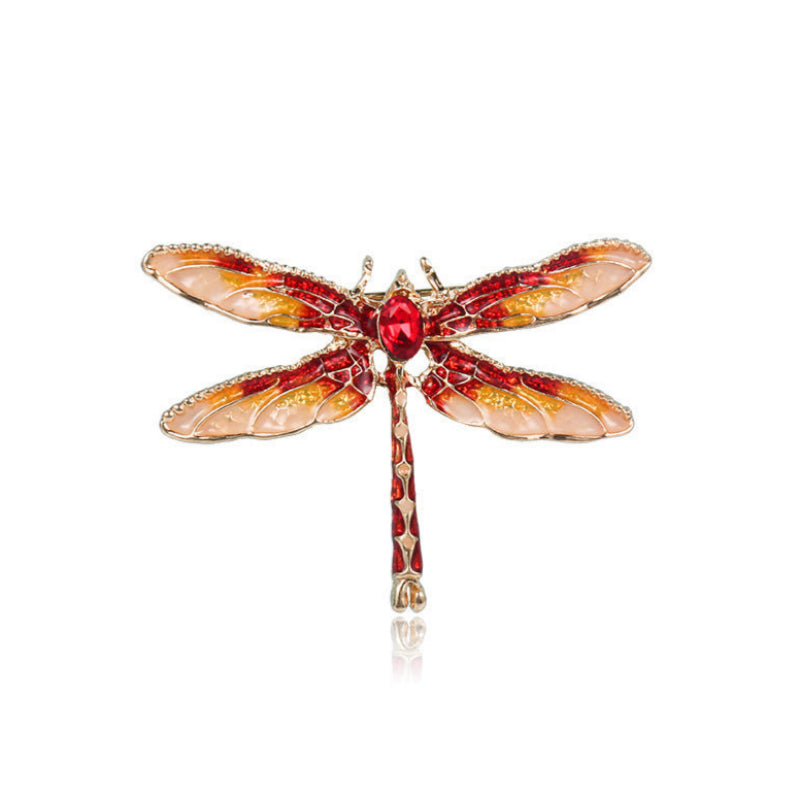 Enamel Dripping Dragonfly Brooch