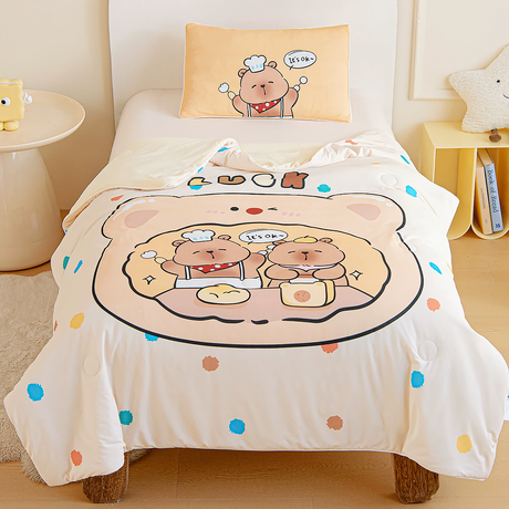 Cooling Cartoon Summer Quilt for Kids Ice Silk Blanket-2