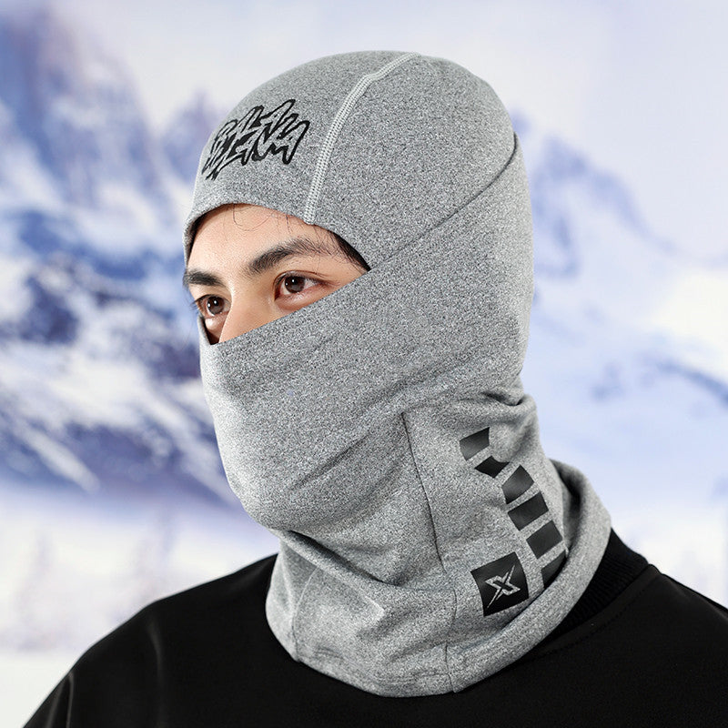 Velvet Windproof Ski Head Cover Outdoor Skiing Protective Mask