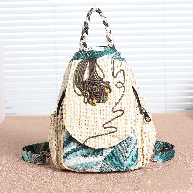 Ethnic double-layer backpack