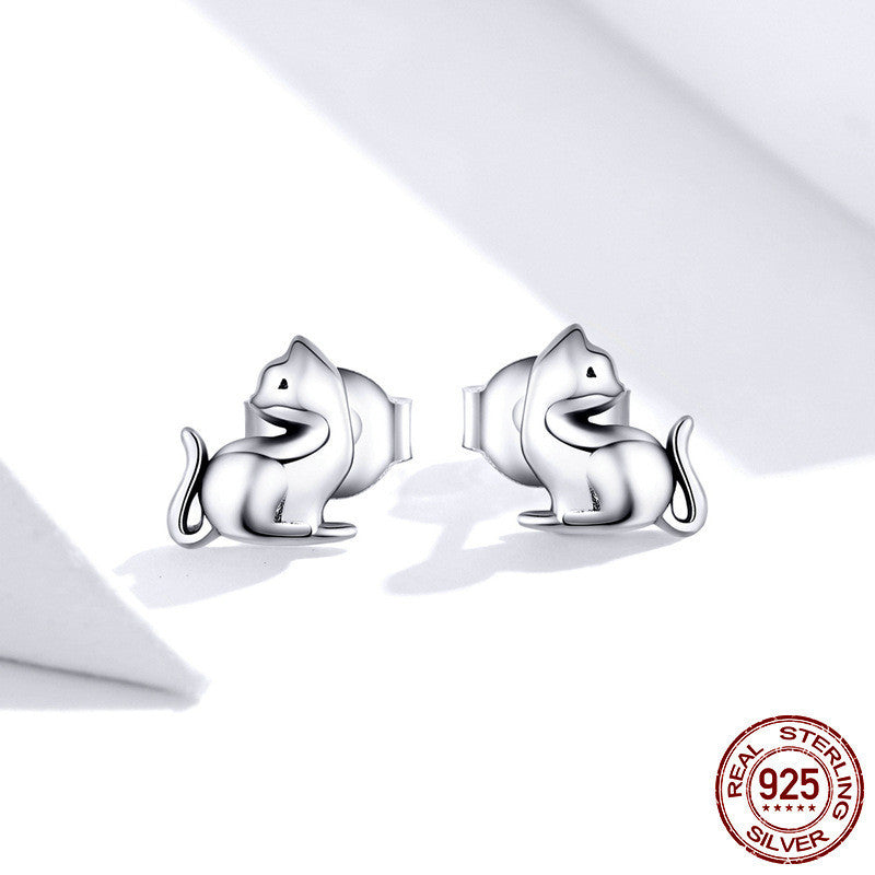 Sterling Silber S925 Einfache und kleine Ohrringe Ohrringe