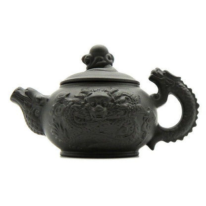 Kung Fu Tea Teapot Imperial Dragon Embossed Purple Clay Tea Set