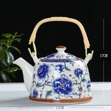 High Tea Celadon Teapot Longquan Glaze Mid-color Lifting Beam Teapot