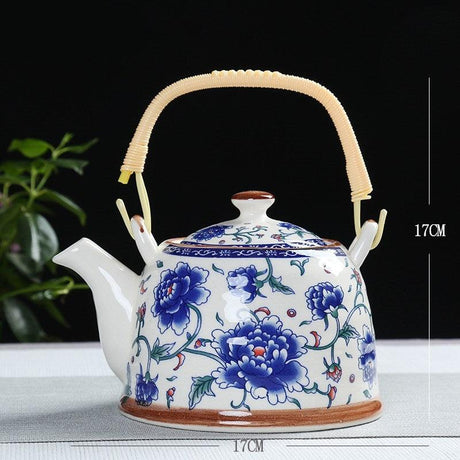 High Tea Celadon Teapot Longquan Glaze Mid-color Lifting Beam Teapot